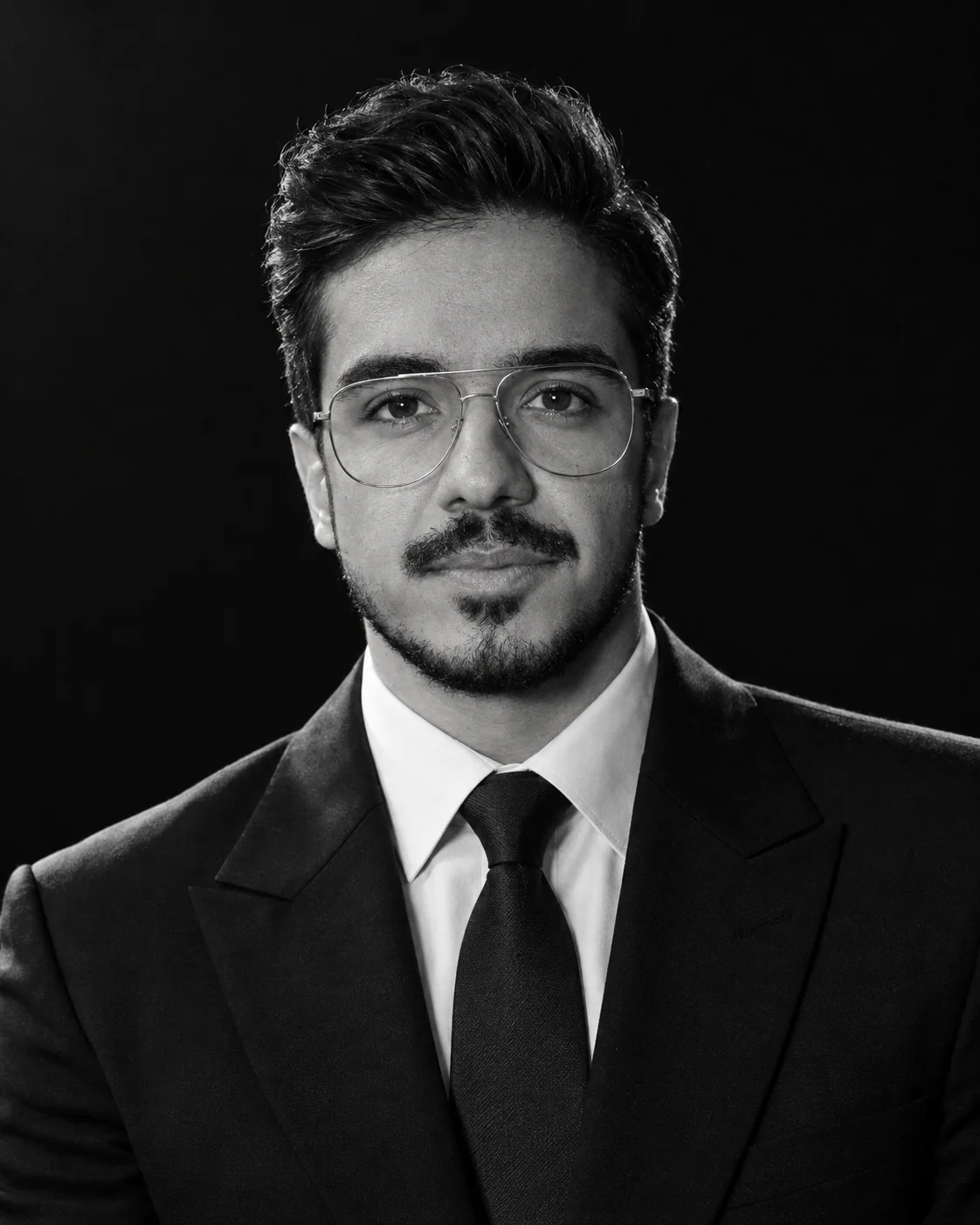 پرتره سیاه‌وسفید علی عسکری